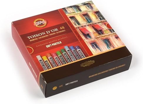 KOH-I-NOOR TOISON DOR 8516 Artists Soft Pastels in Cardboard Packaging Pack of 48