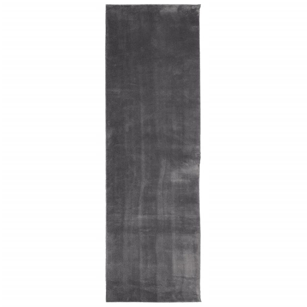Grand tapis de couloir HUARTE moelleux et doux anthracite