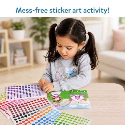 Image of Skillmatics Dot It Sticker Art - Unicorns & Princesses, Mess-Free Fun for Kids, 500+ Stickers, Craft Kits, DIY Scrapbooking Activity, Travel Toys, Gifts for Girls & Boys Ages 3, 4, 5, 6, 7