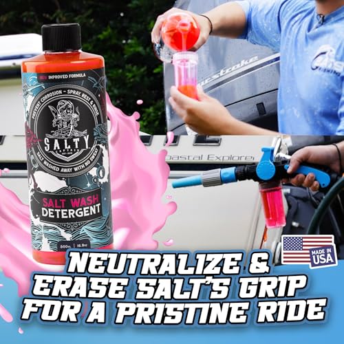Salty Captain PWC Jet Ski Cleaning Kit - Complete Care Bundle for Jetski | Salt Wash Detergent Soap, Boat & Jet Ski Motor Flush Cleans & Preserves Engines from Salt & Saltwater Corrosion - Thumbnail 3