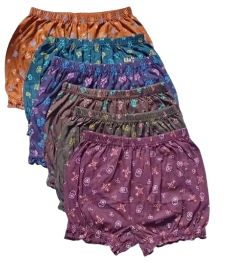 SSK Women's Cotton Printed Bloomers, Boys Shorts Multicolor, Pack of 6, Elastic Waist, Assorted Patterns-image-44