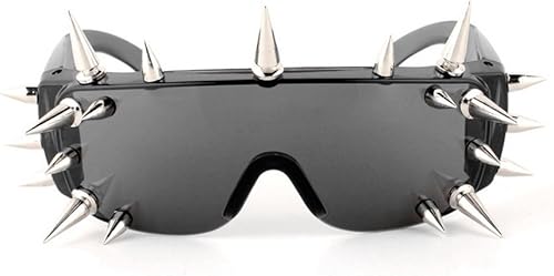 mincl Punk Rocker Large Shield Spike Fashion Novelty Club Gafas de sol
