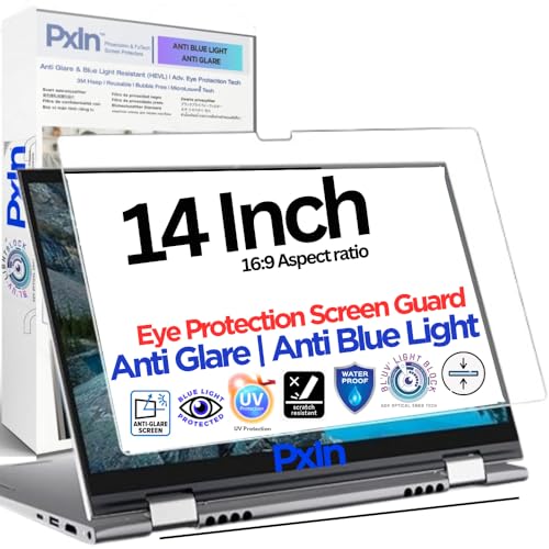 Image of PxIn 14 inch (16:9) Laptop Anti Blue Protector | Anti - Glare | No Strain | Adv. Eye Protection