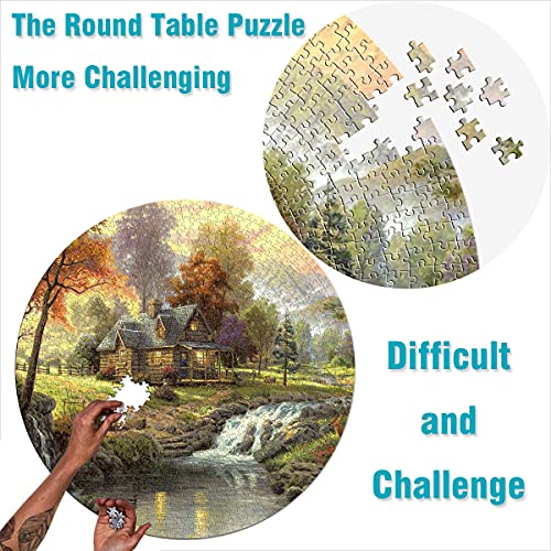 CAFO 1000 Teile Puzzle-Kreise für Erwachsene und Kinder Thomas Kinkade fordern Sie Sich heraus 26,5"x 26,5" Papierpuzzle – Bild 5