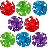 amscan Suction Cup Balls Plastic High Count Favor - 45mm | Assorted Color | Pack of 8