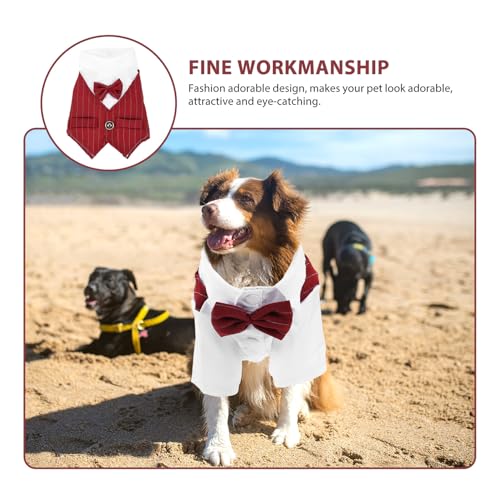 Disfraz camiseta formal roja para perros XXL miniatura 5
