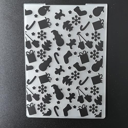 WooYangFun 1PC Merry Christmas Santa Embossing Folders for Card Making Scrapbooking and Other Paper Crafts