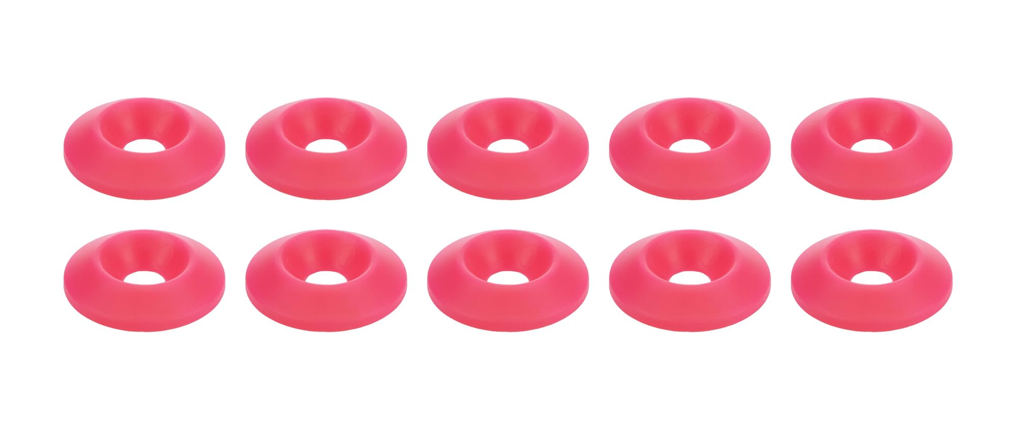 Allstar Performance ALL18696 Countersunk Washer - 0.25 in ID - 1 in OD - Plastic - Pink - Set of 10