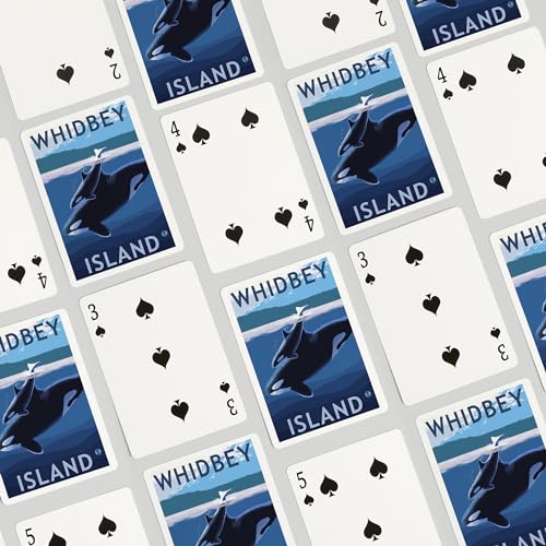 Baraja de 52 cartas tamaño póker Orca y Cría miniatura 4