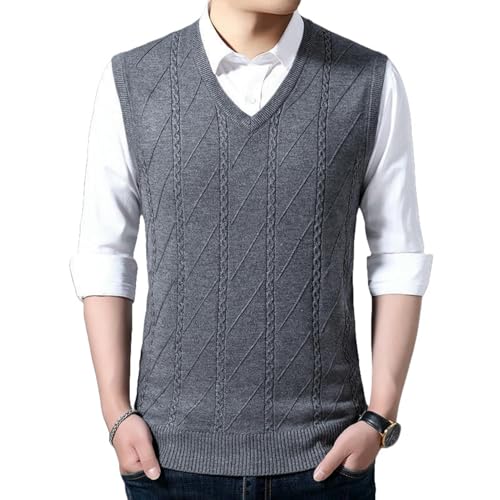 Chaleco de punto masculino de jacquard para oficina y fines de semana