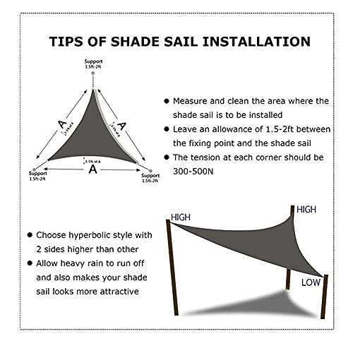 Voile d'ombrage triangulaire 5x5x5m violet imperméable pour terrasse - 3
