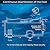 Rinoson Saltwater Pool Chlorinator System for Above Ground Pools, Saltwater Pool System with Self-Cleaning Titanium Cell & LED Control Panel, Up to 12,000 Gallons, 5 Year Limited Warranty