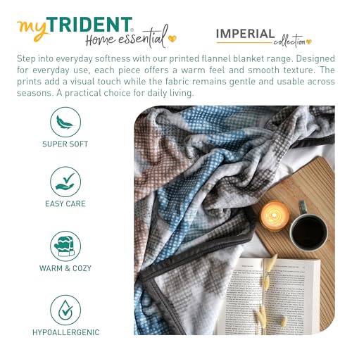 Image of MYTRIDENT Home Essential Flannel Printed Blanket for Winter Double Size (220 cm x 240 cm), 290 GSM, Mizuki