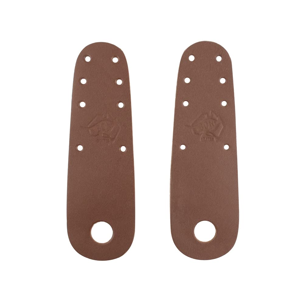 Bont Roller Skates - 100% Australian Leather Flat Toe Guard Protectors - Roller Skate Derby Speed - Pair - Brown Leather