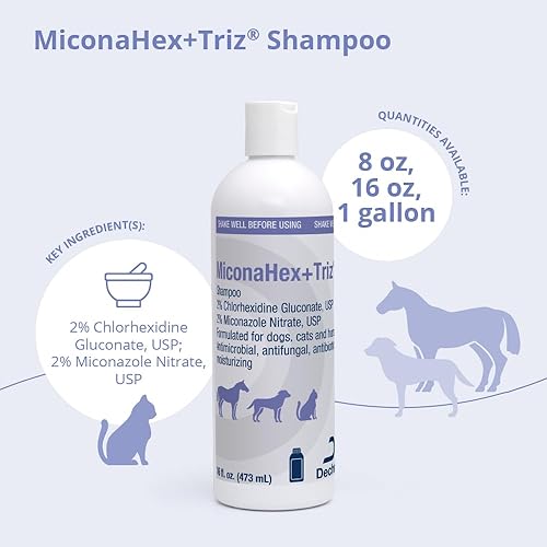 Miniatura 2 de MiconaHex+Triz Champú para perros, gatos y caballos, 16 oz