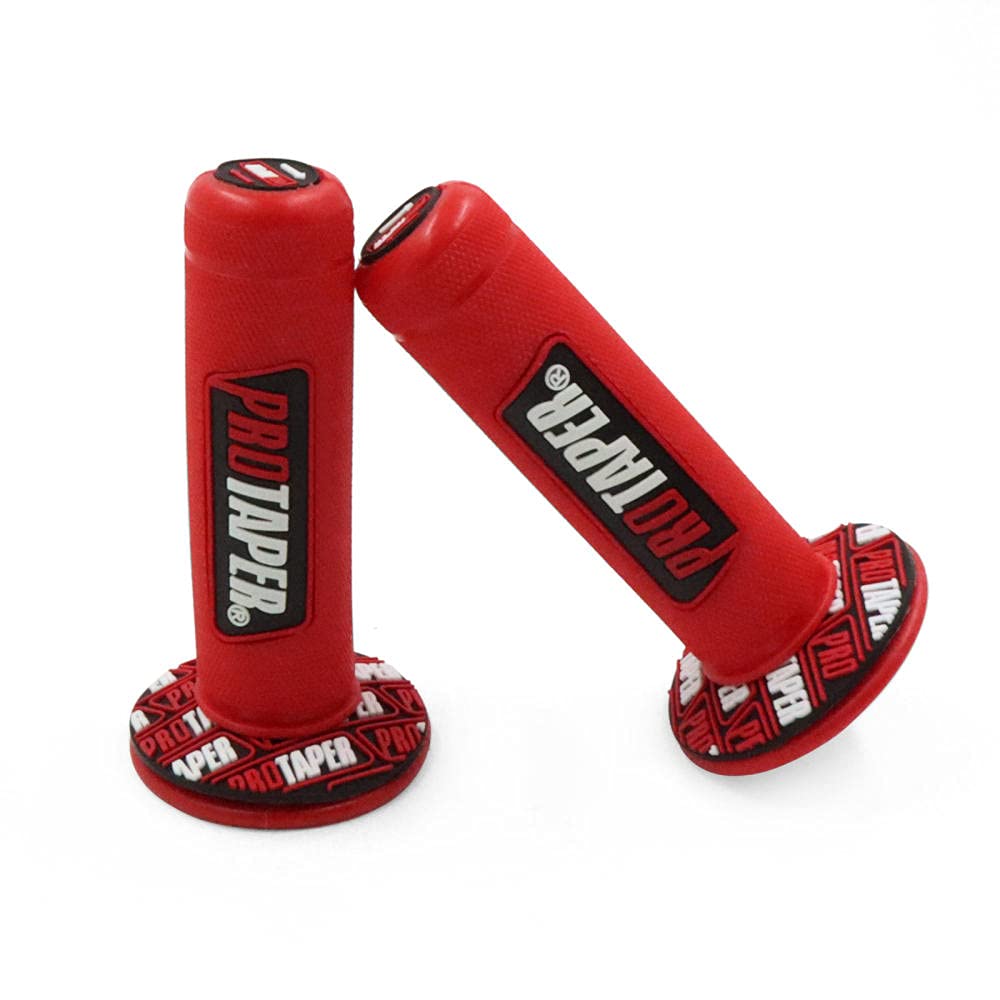 Poignées De Guidon Moto 7/8" (25mm) - Aluminium CNC - Universelles - Noir - Paire De 2 Avec Embouts