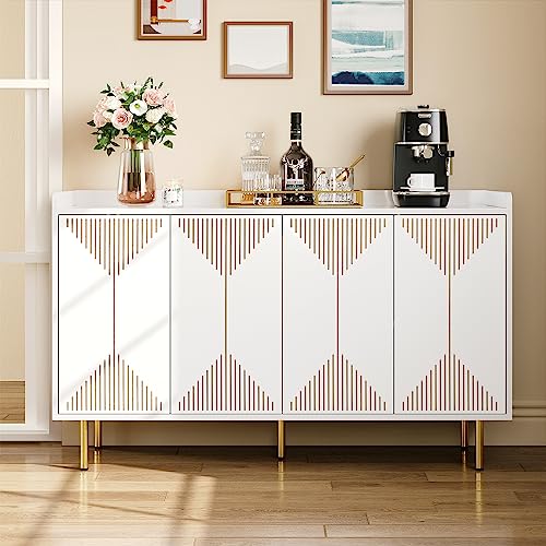 YITAHOME-Storage-Cabinet-55-Modern-Sideboard-Buffet-Kitchen-Cabinet-with-Carved-Design-Doors-Coffee-Bar-Hutch-Cabinet-300-lbs-Capacity-for-Hallway-Entryway-Kitchen-or-Living-Room-White