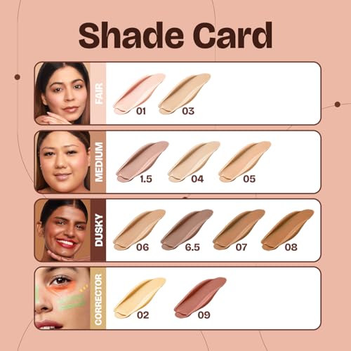 Image of MARS SPF50 PA++++ Cancel Concealer with Radiant Natural Finish (6.0 ml) (08-ESPRESSO ELEGANCE) | Lightweight | Medium to High Coverage | Long-Lasting & Multi-Purpose | Crease Resistant (Pack of 3)