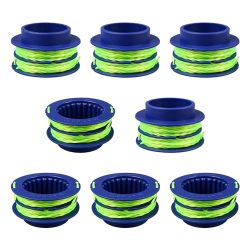 dcvbny Replacement 20ft Spool 0.08-in Spooled Trimmer Line for Kobalt KLS 124-03,Pre-Wound Dual-line Spool Lowes Kobalt 24V Max String Trimmer (8 Pack)