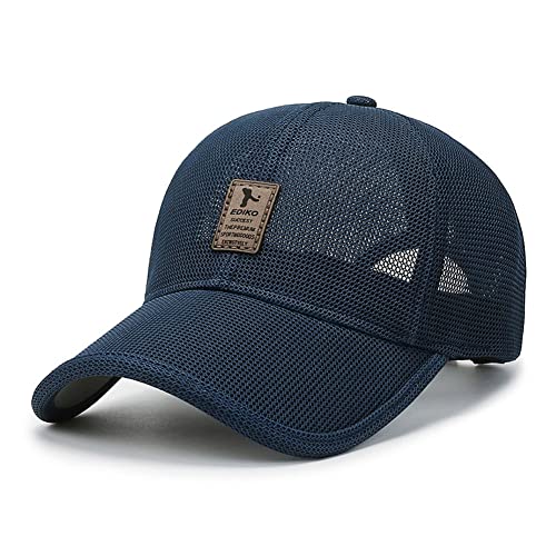 Adantico Unisex Baseball Cap Herren Mesh Kappe Damen Atmungsaktiv Hut im Sommer (Blau) Cover