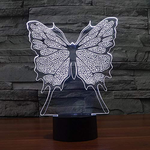 Veilleuse tactile réglable 1-99W USB portable effet papillon 3D