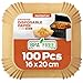 PORTENTUM Papel freidora aire 100 unidades de 16-20 cm Cuadrado. Papel Air Fryer Grado alimenticio BPA free, FDA y LFGB