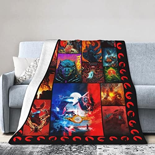 Goq 3D Printed Monster Blanket Ultra Soft Flannel Cartoon Throw Blanket Bed Sofa Chair Living Room 3-60"x50"