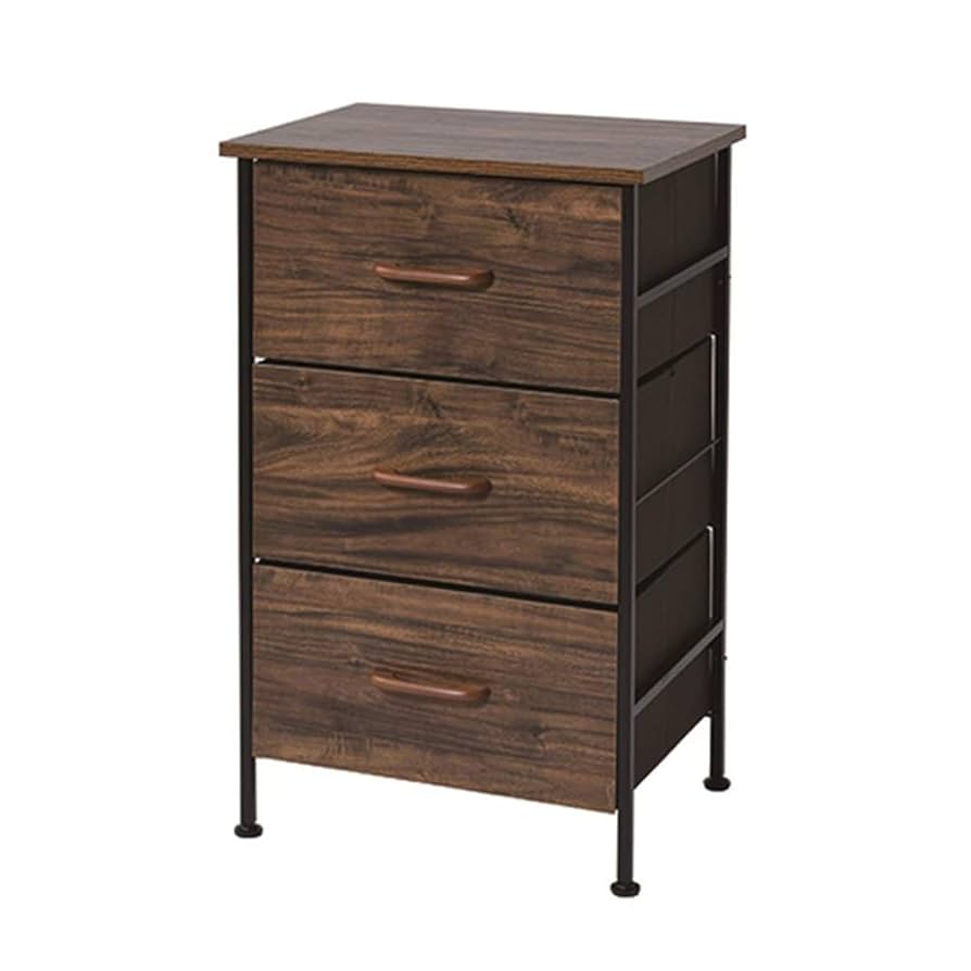 Amazon｜コーナン オリジナル アイアンチェスト3段 W45 木目調