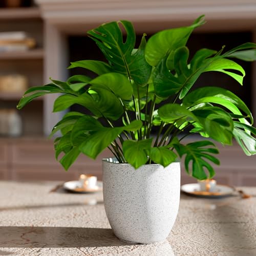 Image of YUCCABE ITALIA FOXB PCUP 10 INCH Pots for Plants Highly Durable Polymers Lightweight Indoor Outdoor Flower Pot Gamla Tree Planter Container Planters for Living Room, Balcony, Garden, Office