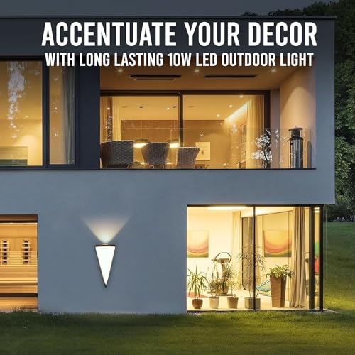Image of Gesto 12W Waterproof Led Wall Light for Home Decoration - Up Down 2-Way LED Wall Lamp | IP65 Outdoor Fancy Wall Lights for Balcony,Gate,Elevation,Garden,Patio | Decorative Wall Mount Light -Pack of 1