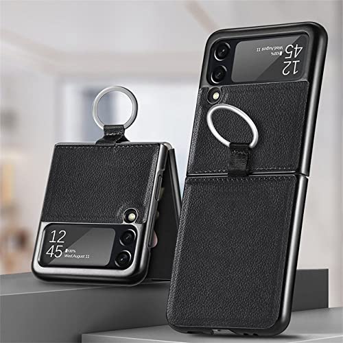 Coque Samsung Z Flip 3 motif litchi idéale pour vos sorties