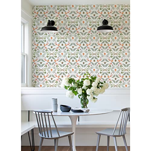 RoomMates RMK12470PLW - Cabaña de bosque Penny Lane blanco roto y mariposa