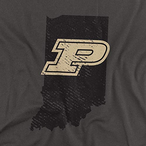 Purdue University Official Indiana Unisex Adult T-Shirt, Charcoal, X-Large #TOP1