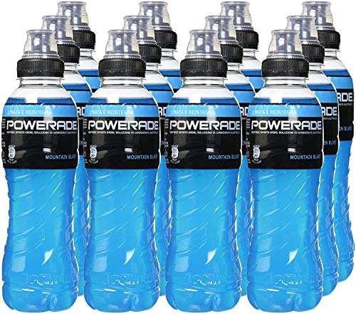 Powerade Mountain Blast - Bebida deportiva isotónica de 500 ml x 12