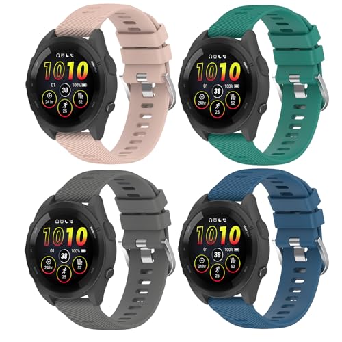 Pack de 4 correas de silicona para Garmin 20 mm miniatura 1