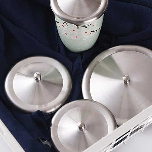 Miniatura 5 de 2 tapas de taza de acero inoxidable para bebidas, tapas de taza caliente, cubierta duradera para taza de café, cocina en el hogar, 2 unidades