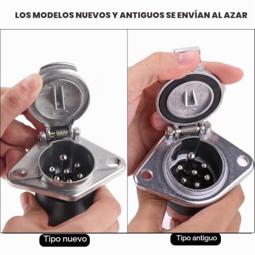 Conector adaptador universal 24V de 7 pines con sistema antitirones para cableado de remolque 4