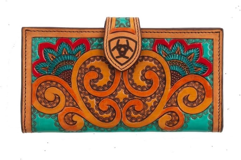 ARIAT Women's Paisley Design Wallet, Tan, One Size