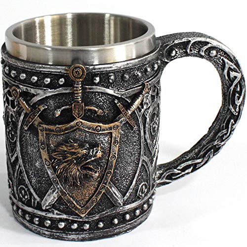Caneca Medieval Para Cerveja Wolf 1127b