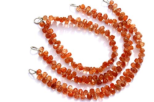 Pierre de soleil perles gouttes facettées pour créer vos bijoux d'été