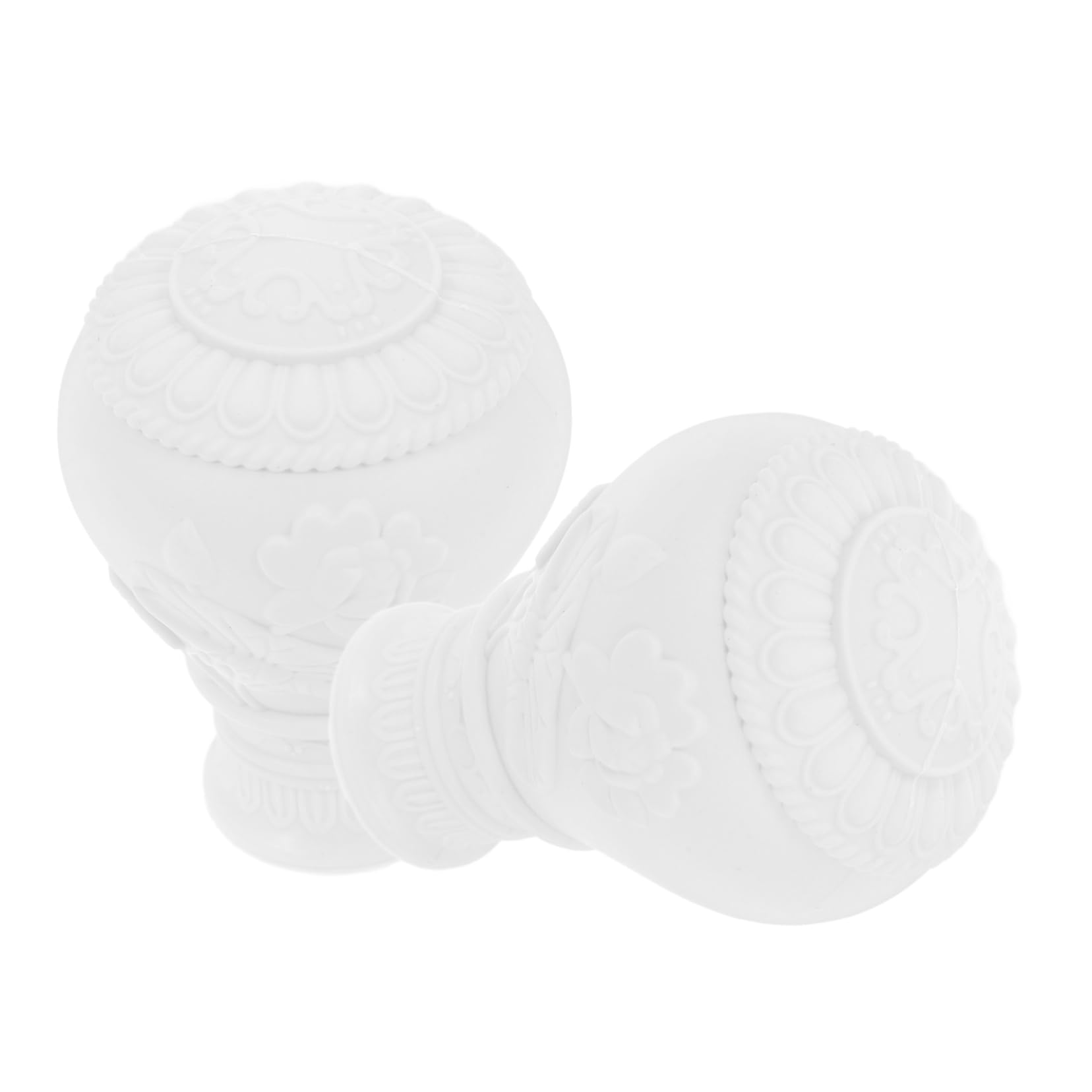 SOLUSTRE 2pcs Curtain Rod Finials Decorative End Caps for Stylish Curtain Rods Effortless Installation for Home and Window Treatments