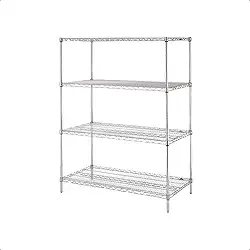 Estante Aço Cromado 4 prateleiras 120 x 45 x 180 cm - Duratec