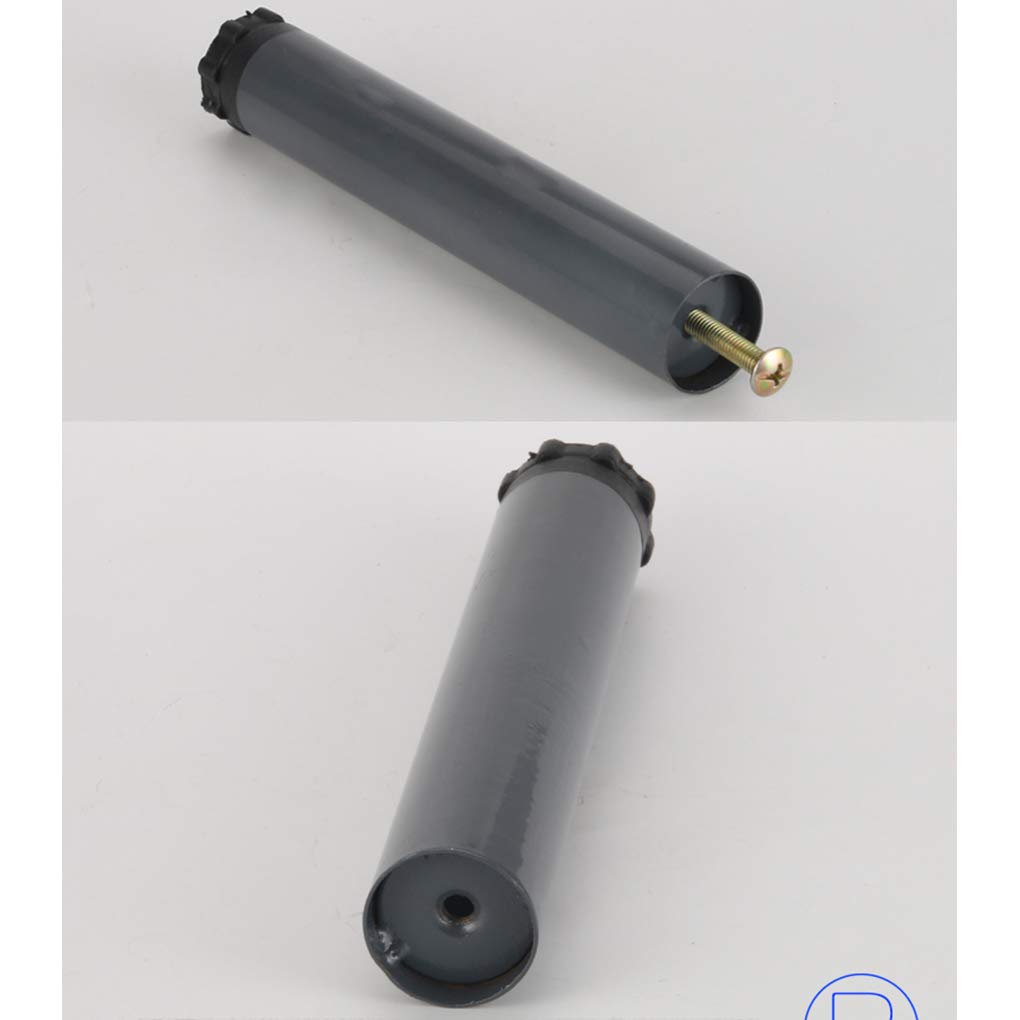 4 Gambe per Mobili Piedini Letto Gambe Cilindriche Piedini per Mobili Regolabili Gambe per Mobili Acciaio Piedi di Supporto Del Letto Accessori per Giroletto Piedi per Mobili con Viti,Grigio(35cm)