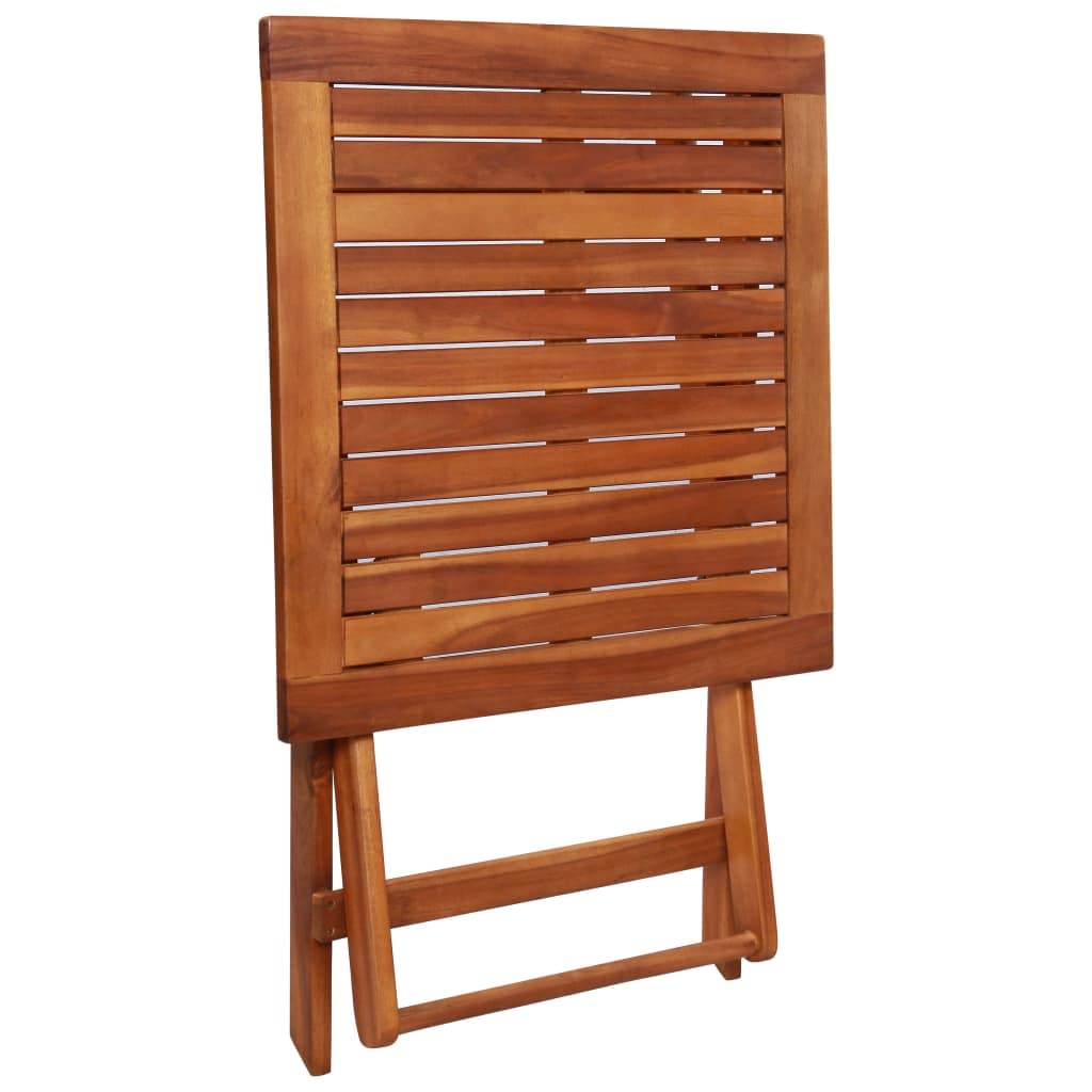 vidaXL Acacia Conjunto Jardín Plegable Madera Set Mesa 2 Sillas Muebles Patio