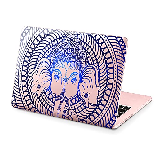 Lex Altern Hard Case Compatible With Macbook Air 13 Mac Pro 15 Inch Retina 12 11 2020 2019 2018 2017 Elephant Protective Cute Blue Laptop Cover Plastic Shell Graphic Ethnic Tribal Pattern Printed #TOP2