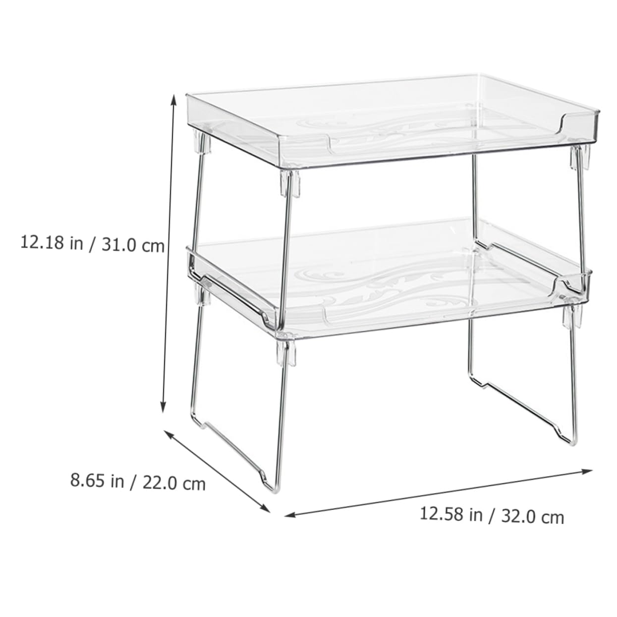 DOITOOL 2pièces Étagères à Épices Transparentes Organisateur De Rangement Pour Cuisine Salle De Bain Et Bureau Support De Comptoir Empilable Et