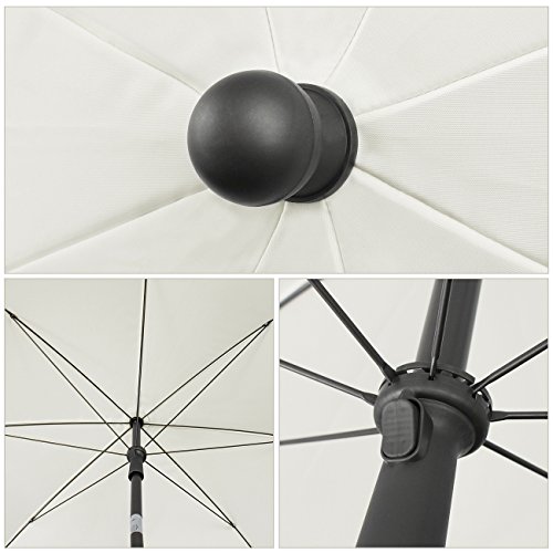 Sekey Parasol 240 cm marktscherm tuinscherm terrasparasol rond zonwering UV25+ - Afbeelding 5