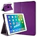 Produktbild doupi Deluxe Schutzhülle für iPad Air 2, Smart Case Sleep/Wake Funktion 360 Grad drehbar Schutz Hülle Ständer Cover Tasche, lila