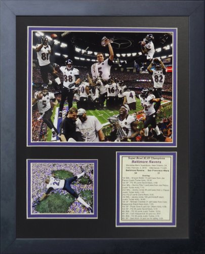 Legends Never Die Baltimore Ravens 2012 Champions Framed Photo Collage, 11 by 14-Inch