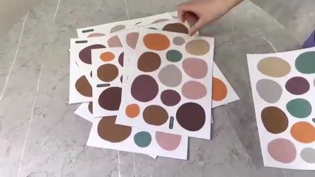 Vinilo decorativo Boho Polka Dots irregular 12 hojas miniatura 7